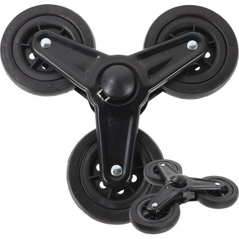 Roues triangulaires pour chariot de courses – Plastique léger – Réduction du bruit – Parfaites pour escaliers – Lot de 2 pièces (1/5)