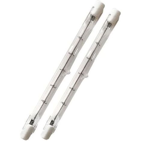 Pair Lot de 2 ampoules halogènes linéaires R7S 300 W à intensité variable pour projecteur de sécurité, 118 mm