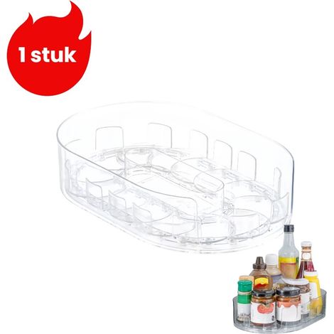 Porte-boissons pour réfrigérateur, organisateur et plateau à épices transparent (1/5)