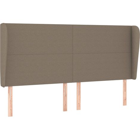 Maison Exclusive - Testiera ad Orecchio Tortora 163x23x118/128 cm in Tessuto