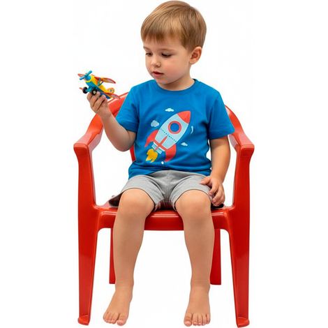 PLASTICFORTE sillon infantil tipi rojo , Sillón infantil Tipi rojo Silla infantil TipiLa silla Tipi es el modelo clásico de silla auxiliar de plástico adaptada al tamaño de (1/5)