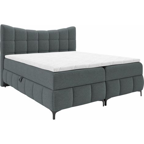 Cama continental Littera, Freya 210.23, Continental, Doble, 200x200, Tapiz, Somieres, 204x210x120cm (1/5)