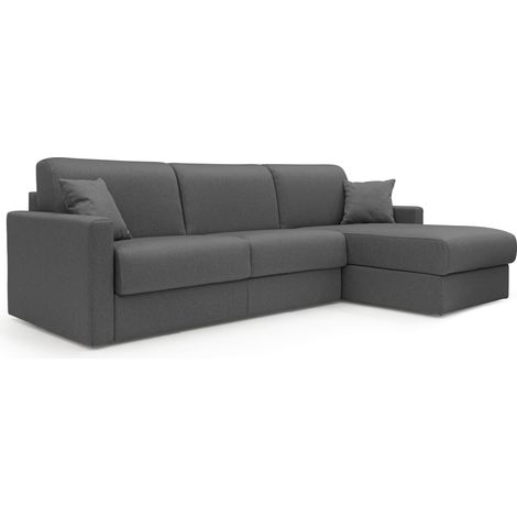 Chris Divano letto angolare 5 posti in tessuto impermeabile T13 268 cm Destro (mat 140x197) antracite