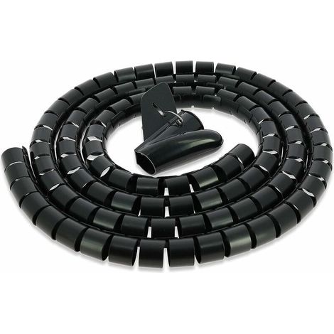 Spiralschlauch für Elektrokabel 22 mm x 10 m – Kabelmanagement in Premiumqualität – Kabelschlauch, Geflechtschlauch, Kabelschutz, Geflechtschlauch, Bürokabelschlauch