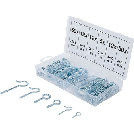 Assortimento Vite Gancio Ganci Metallo, 151 Pz.