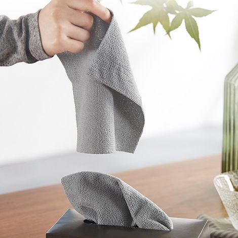 Linge Microfibre Hygienique Jetable 20PCS - 20x20cm Gris - Absorption Ultra Pour Cuisine & Électronique (1/5)
