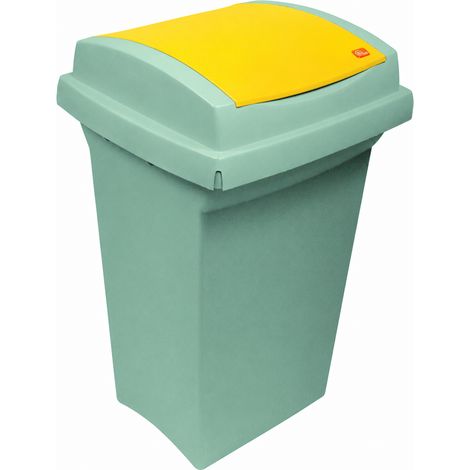 Ics Bidone Recycling per Differenziata L 50 cm 43 x 39X68H Colore Giallo