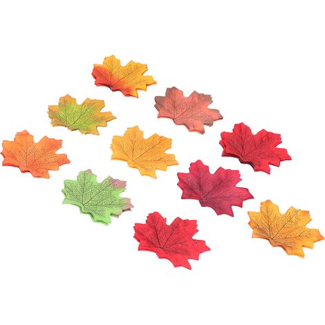 300 Feuilles d'Érable Artificielles en Soie Multicolores pour Décoration de Mariage et Fêtes d'Automne