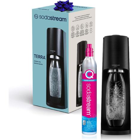 Gasatore Sodastream Terra nero con bottiglia