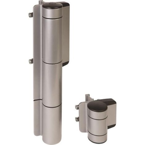 Ferme-portail hydraulique avec charnière type Mammoth fintion argent - LOCINOX