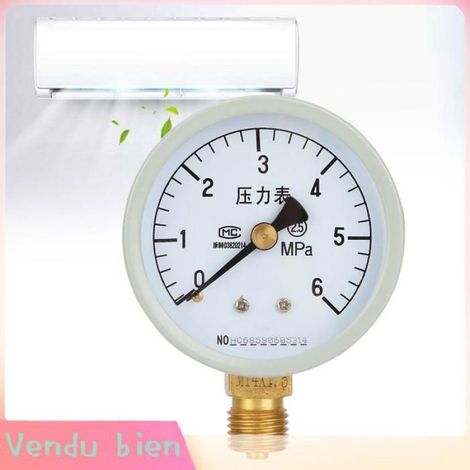 HURRISE vanne de climatiseur Vanne de réfrigération à trois voies, manomètre de liquide, bricolage thermique Vanne à trois voies (1/4)