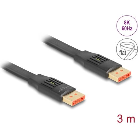 Delock Cable Plano DisplayPort 8K 60 Hz 3 m