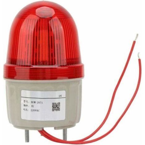 LED Lumière de Signal Stroboscopique 220V AC/3W, LED Clignotant Phare Lampe d'Avertissement de Alarme Lumière, Boulon de Fixé, Diamètre 75mm (1/4)