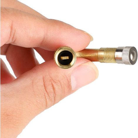 Adaptateur d'extension de valve de pneu à 90 degrés, lot de 4 rallonges universelles pour voiture, moto, vélo et scooter (1/4)