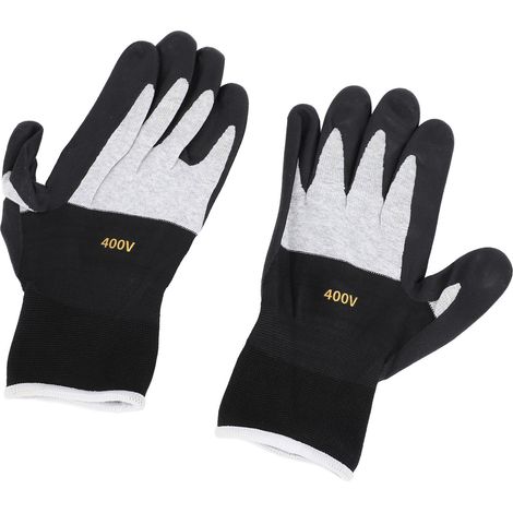 Gants d'électricien isolants en caoutchouc antiglisse protection 400V pour installation et entretien (1/5)