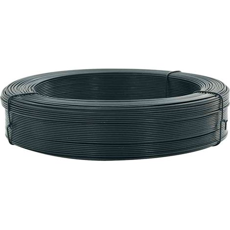 vidaXL Fence Binding Wire 250 m 2,3/3,8 mm Steel Blackish Green