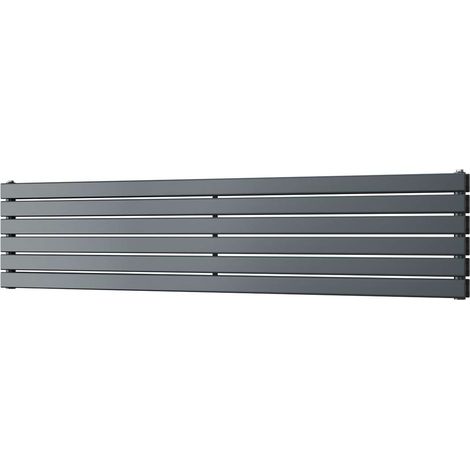 Typhoon Axis - Anthracite Horizontal Radiator H408mm x W1800mm Double Panel