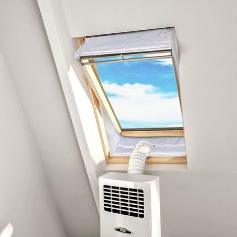Tissu d’isolation pour fenêtre 190 cm x2 – Joint anti-air chaud pour climatiseur mobile – Installation sans perçage