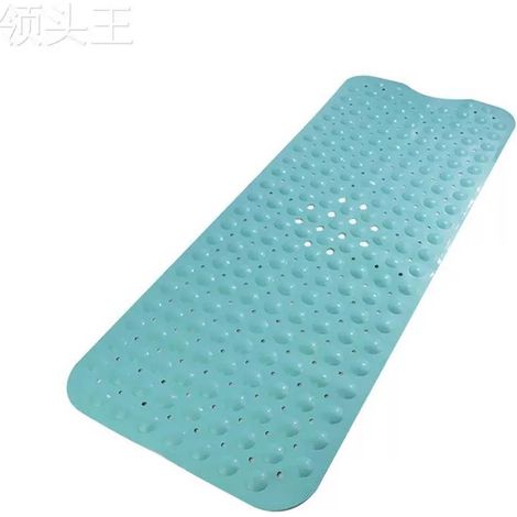 tapis de bain antidérapant Extra long 100 x 40 cm Ventouses puissantes et traitement anti-moisissures Lavable en machine Convient aux enfants et aux personnes âgées Transparent, vert clair (1/4)