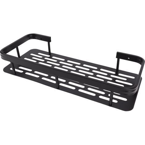 TagRe de Panier de Douche, Fixation Murale un Niveau pour Salle de Bain, Coin de Douche, Panier de Douche, TagRe de Rangement pour Shampoing (Le noir). (1/5)