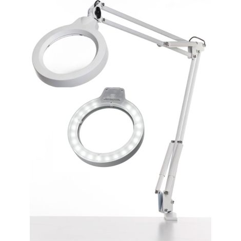 Ring-Lupenleuchten LED mit Federgelenkarm inkl. Linsenabdeckung 1,75x Ø120mm
