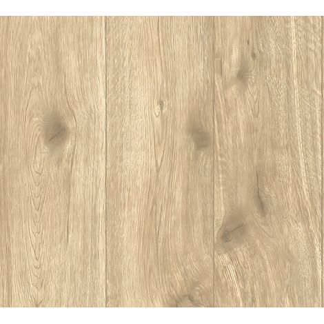 Carta da parati aspetto legno Profhome 300434 Carta da parati TNT liscia in stile country opaca marrone beige 5,33 m2 (1/5)