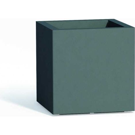 Idralite – Pot de fleurs carré en polyéthylène 41 cm – Dimensions 40x40 cm – Résistant aux chocs et intempéries – Finition sablée écologique (1/4)