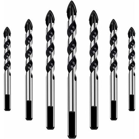 Set mit 7 Bohrern für Fliesen, Glas, Beton, Stein, Ziegel, Keramik und Spiegel (3 mm, 4 mm, 5 mm, 6 mm, 8 mm, 10 mm, 12 mm) (1/4)