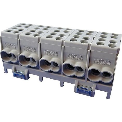 Hauptleitungs-Abzweigklemme - 5x grau 10x Eingang 25 mm² / 10x Ausgang 25 mm²