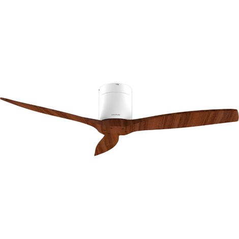 Ventilador de techo, Cecotec, EnergySilence Aero 5400 Classic 52" con mando, motor DC 40W, 3 aspas, 6 velocidades, temporizador 8h, modo Winter/Summer, White&DarkWood (1/5)