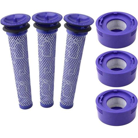 Kit Filtre HEPA Post Moteur et Pré Filtre Compatible Aspirateur Sans Sac Rechange (1/4)