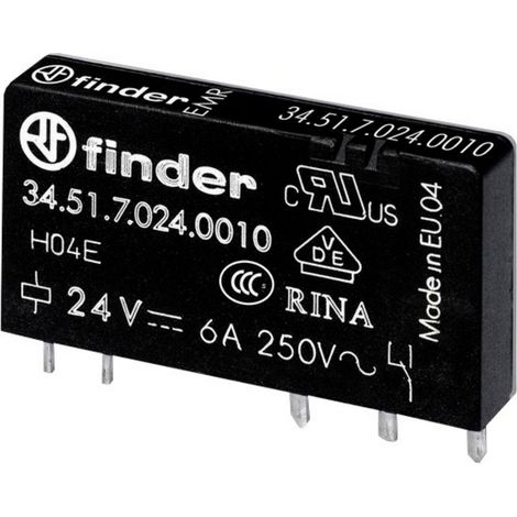 Finder Steck/Printrel.24VDC 1W 6A Raster 5mm 34.51.7.024.0000
