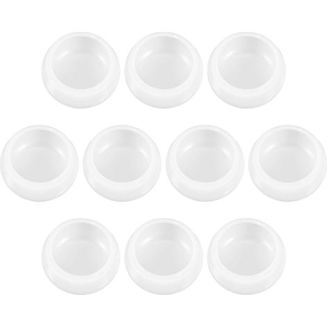 Lot de 10 abat-jour plats en plastique anti-buée pour ampoules LED, destinés aux luminaires domestiques. Offre une excellente protection contre la diffusion de la lumière. (1/5)