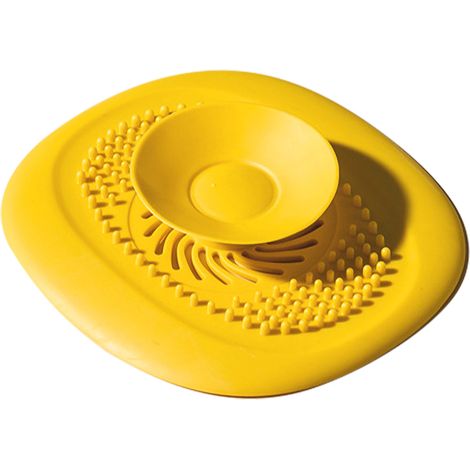 Couvercle de bonde, bouchon de bonde de baignoire, bouchon de bonde avec récupérateur de cheveux, crépine de bonde, protecteur de bonde pour cuisine et salle de bain (1/5)