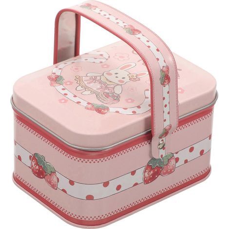 Boîte en métal avec couvercle, idéale pour ranger bonbons et biscuits ou offrir.-10.50X8.00X6.00CM (1/4)