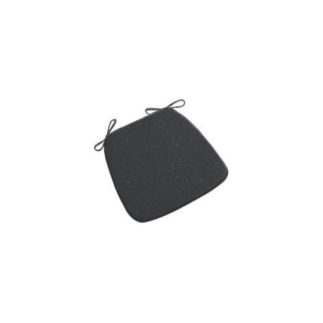 Cuscino per sedia da pranzo, in memory foam antiscivolo con cinghie, 45 x 42 cm, nero - Crezuo