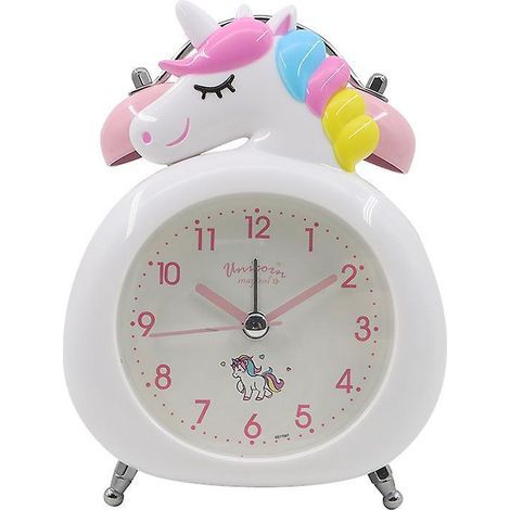 Sveglia per la camera dei bambini, potenti sveglie vintage, bellissima decorazione per la camera da letto, sveglia silenziosa senza ticchettio, con luce notturna, adatta (1/5)