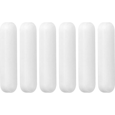 Lot de 6 agitateurs magnétiques en PTFE, barre d'agitation pour mélangeur magnétique, barre d'agitation magnétique de type C, couleur blanche (C730mm) (1/5)