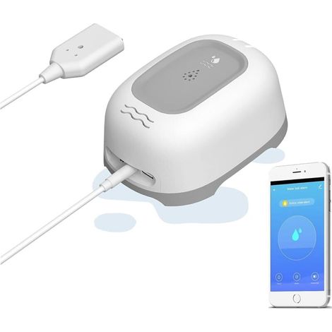 Détecteur de Fuite d'eau à Double sonde avec Alarme sonore de 100 décibels, Notification Push sur l'application Tuya Smart/Smart Life (1/4)