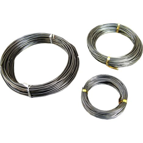 Kit de départ 3 tailles de fil d'entraînement pour bonsaï en aluminium anodisé de 150 pieds, Fabrication polyvalente pour bricolage, Coupe facile par pliage (Noir) (1/3)