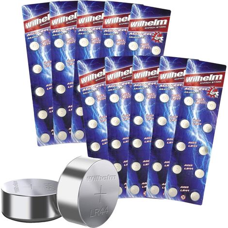 Lot de 100 piles bouton alcalines AG13 1,5 V (LR44, LR1154, 303) (1/5)