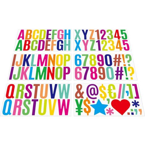 Buchstaben Aufkleber Klare Zahlen und Buchstabenmuster aus