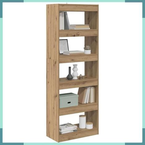 880460 Bibliothèque chêne artisanal 60 x 30 x 166 cm Bois d'ingénierie (1/5)