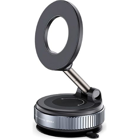 Support Téléphone Voiture Magnétique à Vide - 360° Réglable Fixation Renforcée Compatible 4.7-6.9" Pour Pare-brise Tableau de Bord (1/5)