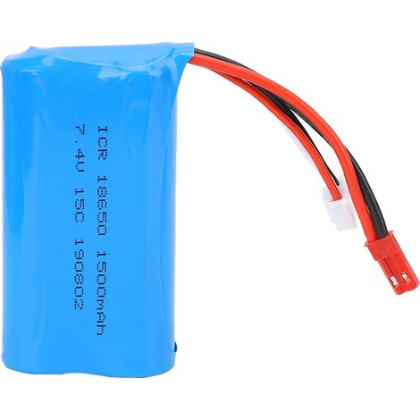 Batterie Lithium 7.4V 1500mAh 18650 15C Rechargeable pour Pièces RC Hélicoptère 9118 MJX F45 Bleu (1/5)