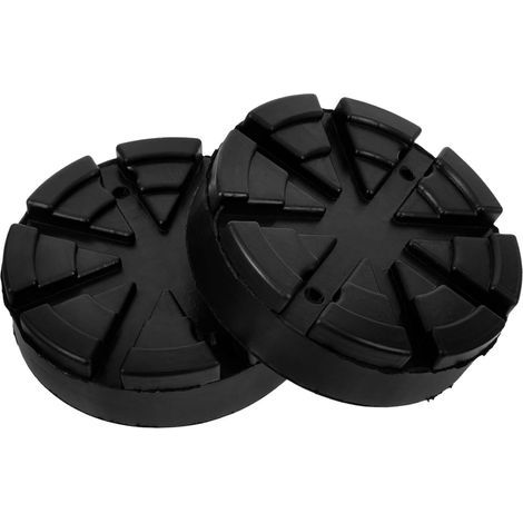 2 pièces Patins Caoutchouc pour Cric Voiture Antidérapants Accessoires Levage Stables et Sûrs Compatibles Divers Modèles Installation Facile Lot (1/5)