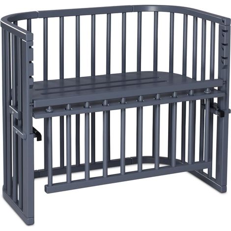 [GEBRAUCHT] B-Ware Babybay Maxi Comfort Plus Beistellbett Kinderbett Babybett Bett Schiefergrau