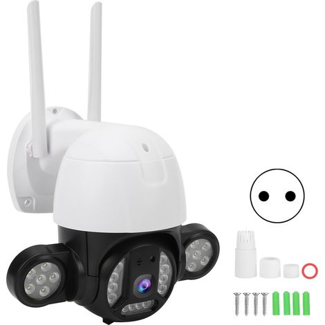 Caméra PTZ 3MP IP66 étanche, détection humanoïde intelligente, vision nocturne couleur intégrale pour sécurité domestique, 100-240V prise UE (1/5)