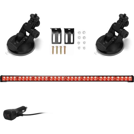 33-Zoll-LED-Verkehrswarnleuchte mit Blitzlicht, 32 LEDs, 14 Blinkmustern