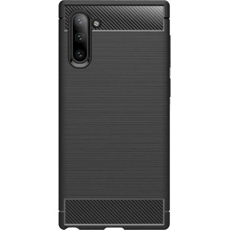 Coque arrière souple pour Samsung Galaxy Note 10 - Carbone brossé noir - Étui de protection (1/5)